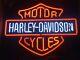 20x16Harley-Davidson HD Motorcycle Neon Sign Real Glass Handmade Sign US Stock