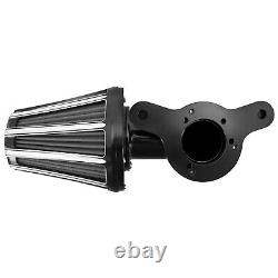 Black Cone Air Cleaner Filter Gray Intake For Harley Softail Dyna Touring 00-15