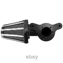 Black Cone Air Cleaner Filter Gray Intake For Harley Softail Dyna Touring 00-15