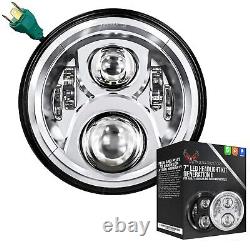 Eagle Lights Chrome 7 LED Gen 2 Headlight Harley Davidson & Indian Motorcycles