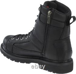 HARLEY-DAVIDSON FOOTWEAR Men's Abercorn Black Leather Motorcycle Boots D93340