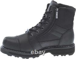 HARLEY-DAVIDSON FOOTWEAR Men's Bonham Black Leather Motorcycle Boots D93369