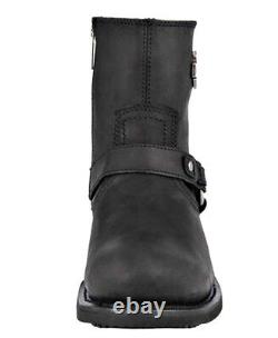 HARLEY-DAVIDSON FOOTWEAR Men's Scout Black Leather Motorcycle Boots D95262