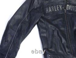 HARLEY DAVIDSON Large Leather Jacket Very Good Vintage Condition