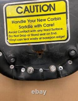 Harley Davidson Corbin Motorcycle Saddle Solo Seat Black Leather with Studs 0948