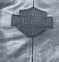 Harley Davidson For Men's Motorcyle Swat Genuine Cowhide Leather Biker Vest