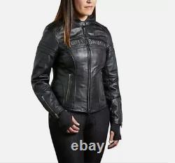 Harley Davidson Leather Jacket for Women Miss Enthusiast 3 IN ONE Black Jacket