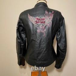 Harley Davidson Leather Women's Motorcycle Riding Jacket Size Medium