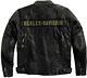 Harley Davidson Men Passing Link Distressed Genuine Cowhide Black Leather Jacket