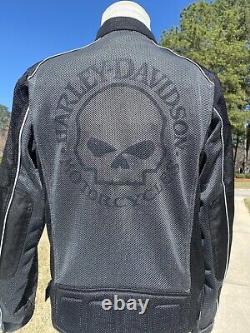 Harley Davidson Men WILLIE G SKULL Mesh Riding Jacket 3XL Polyester 98092-15VM