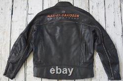 Harley Davidson Men's Alternator Swithchback Blasck Leather Jacket L 98117-08VM