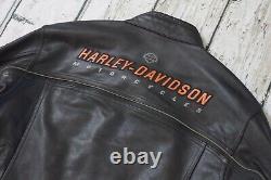 Harley Davidson Men's Alternator Swithchback Blasck Leather Jacket L 98117-08VM