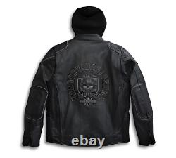 Harley Davidson Men's Aurora Willie G Skull 3 in 1 Genuine Biker Leather Jacket