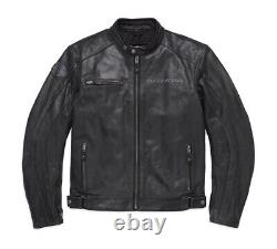 Harley Davidson Men's Blouson CUIR Reflective Skull Genuine Leather Biker Jacket