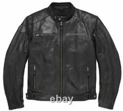 Harley Davidson Men's Blouson CUIR Skull Reflective Jacket Biker Leather Jacket