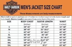 Harley Davidson Men's Blouson CUIR Skull Reflective Jacket Biker Leather Jacket