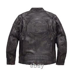 Harley Davidson Men's Dauntless Convertible 2 in 1 Genuine Cow Leather Jacket