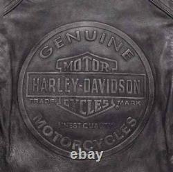 Harley Davidson Men's Dauntless Convertible 2 in 1 Real Cowhide Leather Jacket