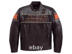 Harley Davidson Men's Leather Jacket Motorcycle Vintage Biker Black Jacket