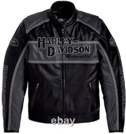 Harley Davidson Men's Motorcycle Biker Genuine Leather Jacket Motorbike Jacket