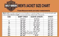 Harley Davidson Men's Motorcycle Knuckle Distressed Biker Genuine leather Vest