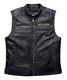 Harley Davidson Men's Motorcycle Leather Vest Embroidered Patch Real Handmade