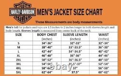 Harley Davidson Men's Motorcycle Passing Link Black Biker Leather Vest for Men