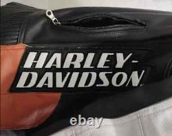 Harley Davidson Men's Screaming Eagle Handmade Genuine Motorcycle Leather Jacket