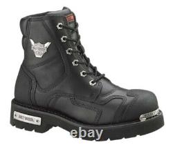 Harley-Davidson Men's Stealth Motorcycle Boots. Patch Lace Black Riding D91642