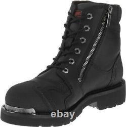 Harley-Davidson Men's Stealth Motorcycle Boots. Patch Lace Black Riding D91642