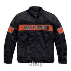 Harley Davidson Men's Trenton Mesh Riding Jacket Motorcycle Mesh Fabric Jacket