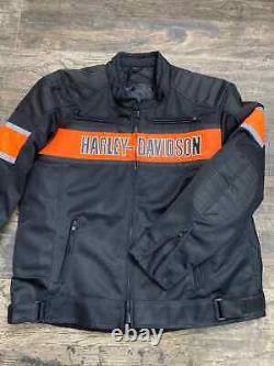 Harley Davidson Men's Trenton Mesh Riding Jacket Motorcycle Mesh Fabric Jacket