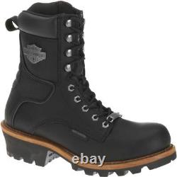 Harley-Davidson Men's Tyson Logger Black 7.5-Inch Motorcycle Boots, D95188