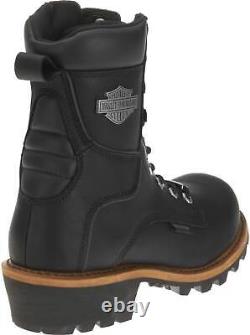 Harley-Davidson Men's Tyson Logger Black 7.5-Inch Motorcycle Boots, D95188