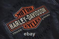 Harley Davidson Mens Roadway Bar&Shield Black Leather Riding Jacket L 98015-10VM