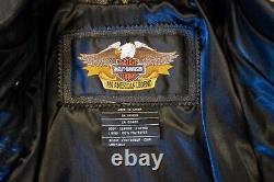 Harley Davidson Motorcycle Biker Leather Jacket Women Medium Preowned