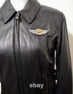 Harley Davidson Motorcycle Biker Leather Jacket Women Medium Preowned
