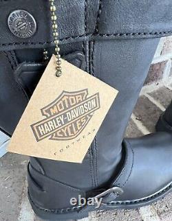 Harley Davidson Motorcycle Boots Dulcie Black 10 1 Heels D85414 Size 6 M