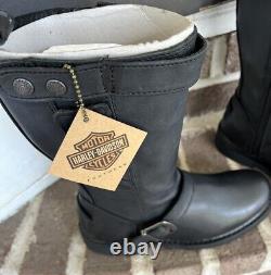 Harley Davidson Motorcycle Boots Dulcie Black 10 1 Heels D85414 Size 6 M