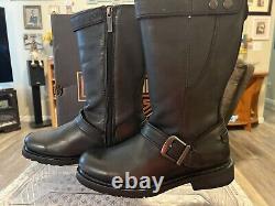 Harley Davidson Motorcycle Boots Dulcie Black 10 1 Heels D85414 Size 6 M