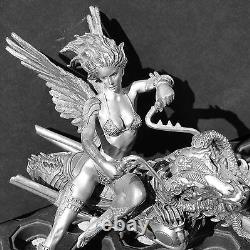 Harley Davidson Motorcycle Fantasy Lady Biker Angel Dragon Bike Warrior