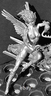 Harley Davidson Motorcycle Fantasy Lady Biker Angel Dragon Bike Warrior