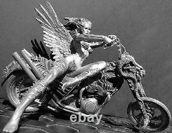 Harley Davidson Motorcycle Fantasy Lady Biker Angel Dragon Bike Warrior