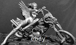 Harley Davidson Motorcycle Fantasy Lady Biker Angel Dragon Bike Warrior