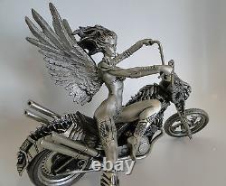 Harley Davidson Motorcycle Fantasy Lady Biker Angel Dragon Bike Warrior