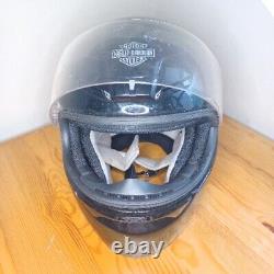 Harley Davidson Motorcycle Helmet Black DOT Large 59-60 CM Fullface Visor Damage
