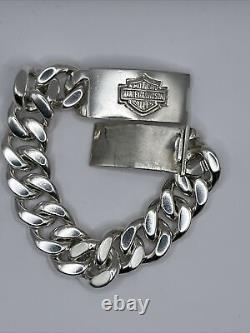 Harley Davidson Motorcycle Sterling Silver 925 bracelet 171.3 g