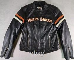 Harley Davidson Motorcycles Women's Black Leather Jacket Size M