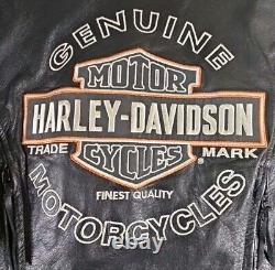 Harley Davidson Motorcycles Women's Black Leather Jacket Size M