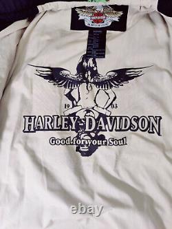 Harley Davidson Retro Good For Your Soul Motorcycle Biker Jacket Mens 2XL
